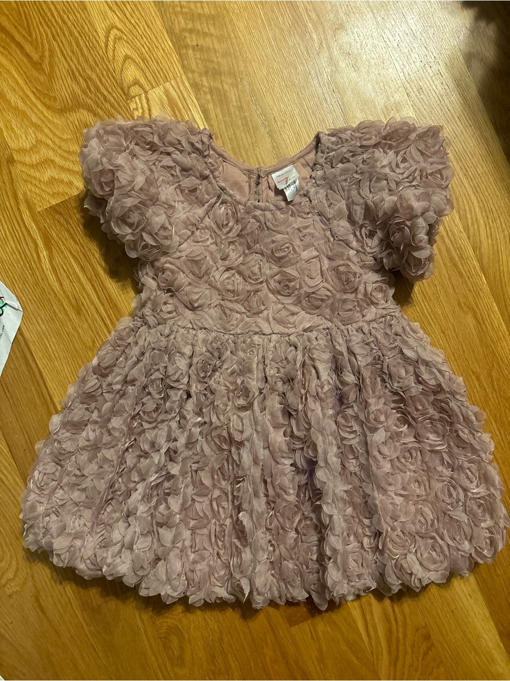 Hanna Andersson Mauve Rose Appliqué Party Dress